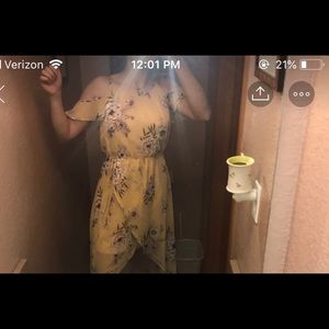 yellow floral dress